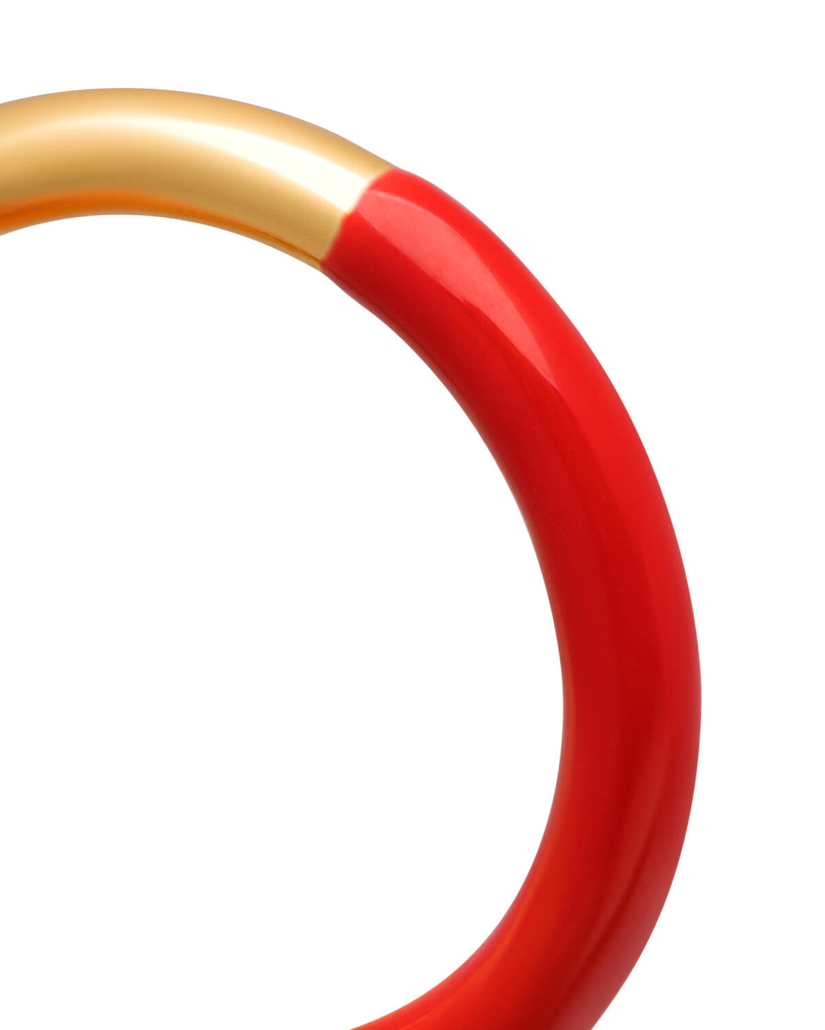 Double Color ring - forgyldt/Passion Red