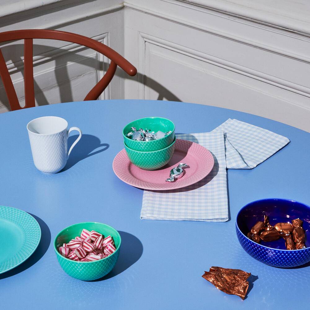 Rhombe Color frokosttallerken, rosa - Ø: 21 cm.