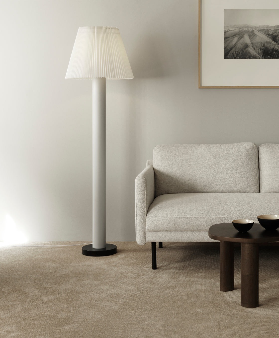 Cellu gulvlampe - hvid