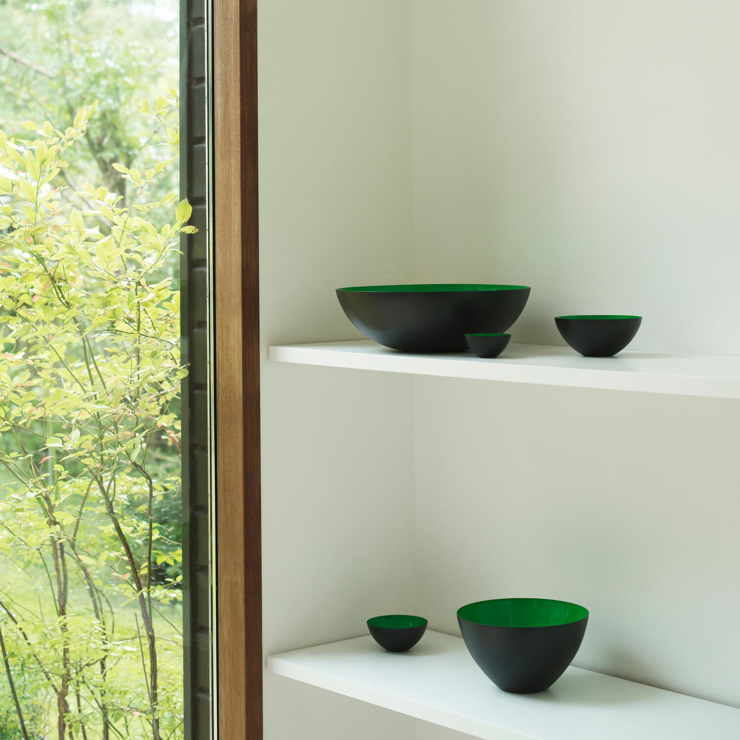 Krenit skål, grøn - Ø25 cm.