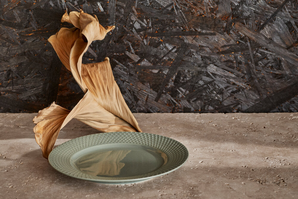 Rhombe Earth Frokosttallerken, moss - Ø21 cm.