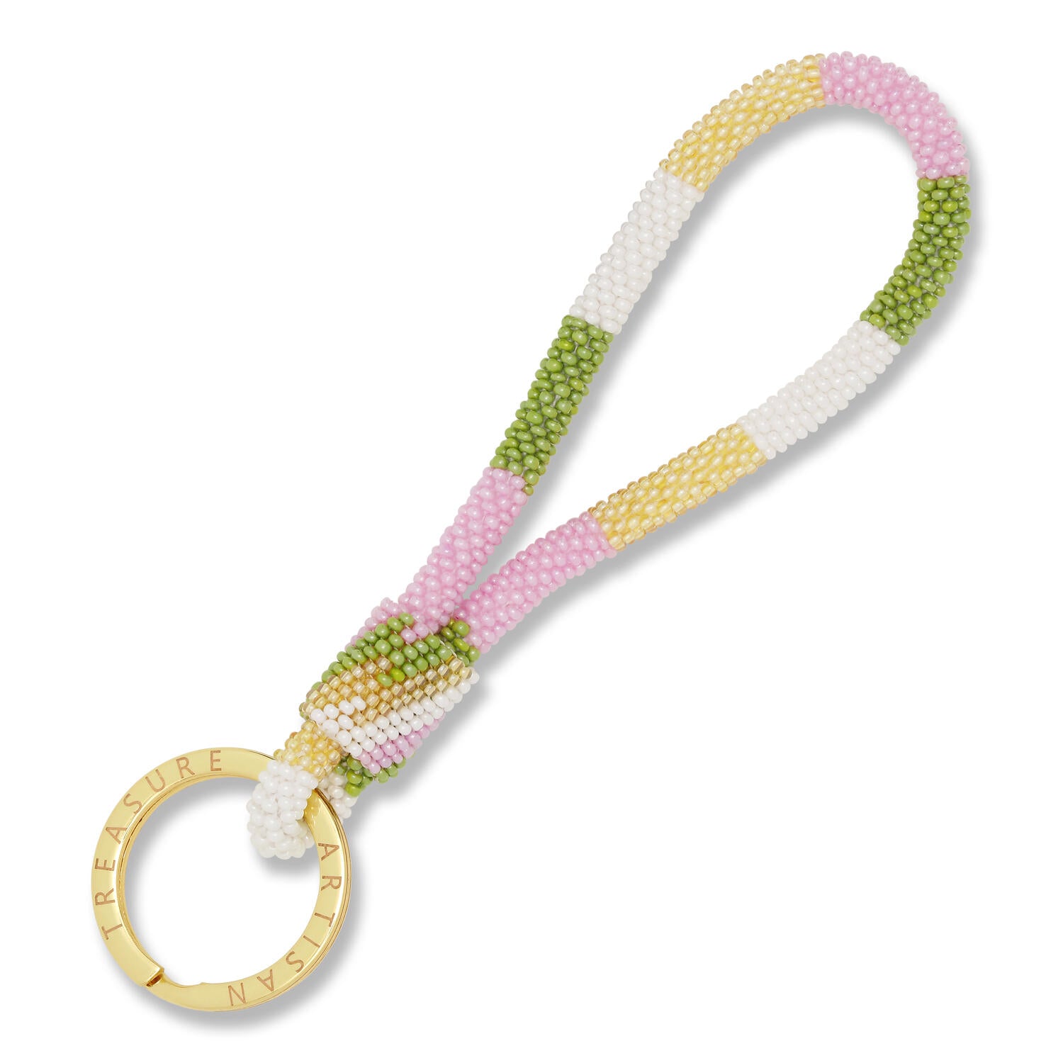 Pavia nøglering - Rose/olive/cream/gold