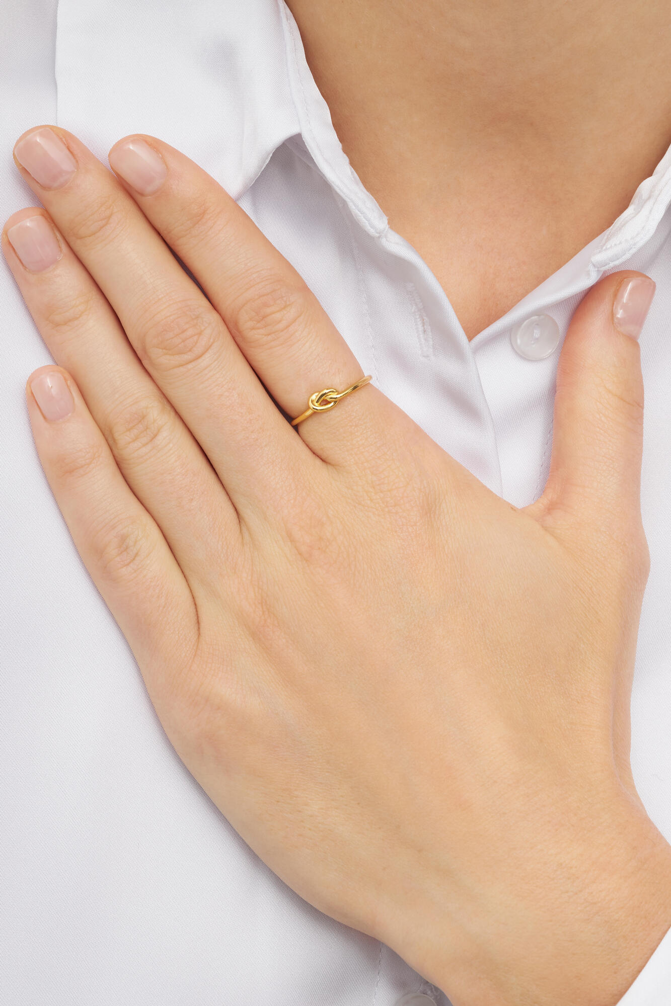 Love Knot ring - forgyldt