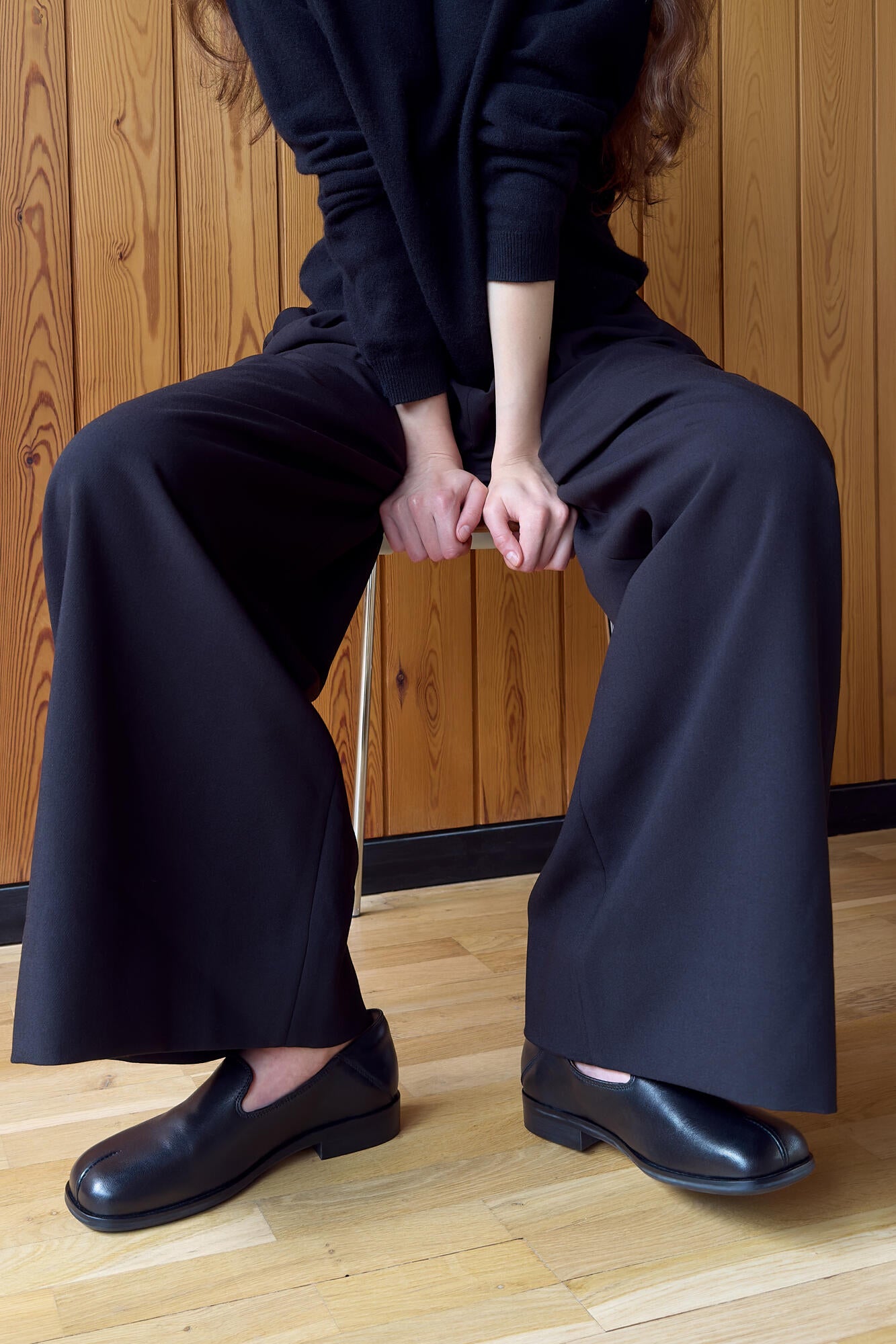 B1100 Loafer rund snude - Black nappa 70