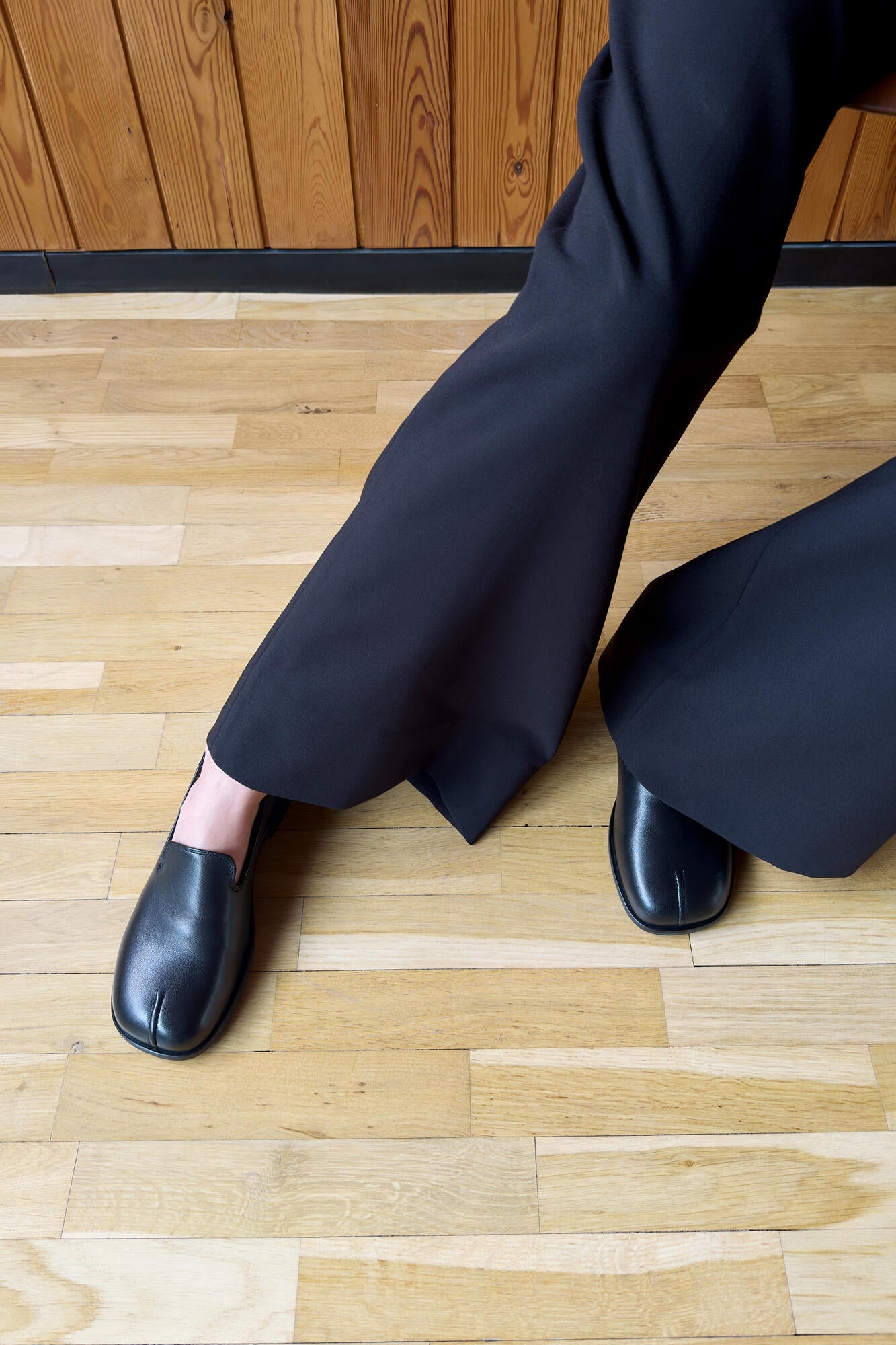 B1100 Loafer rund snude - Black nappa 70