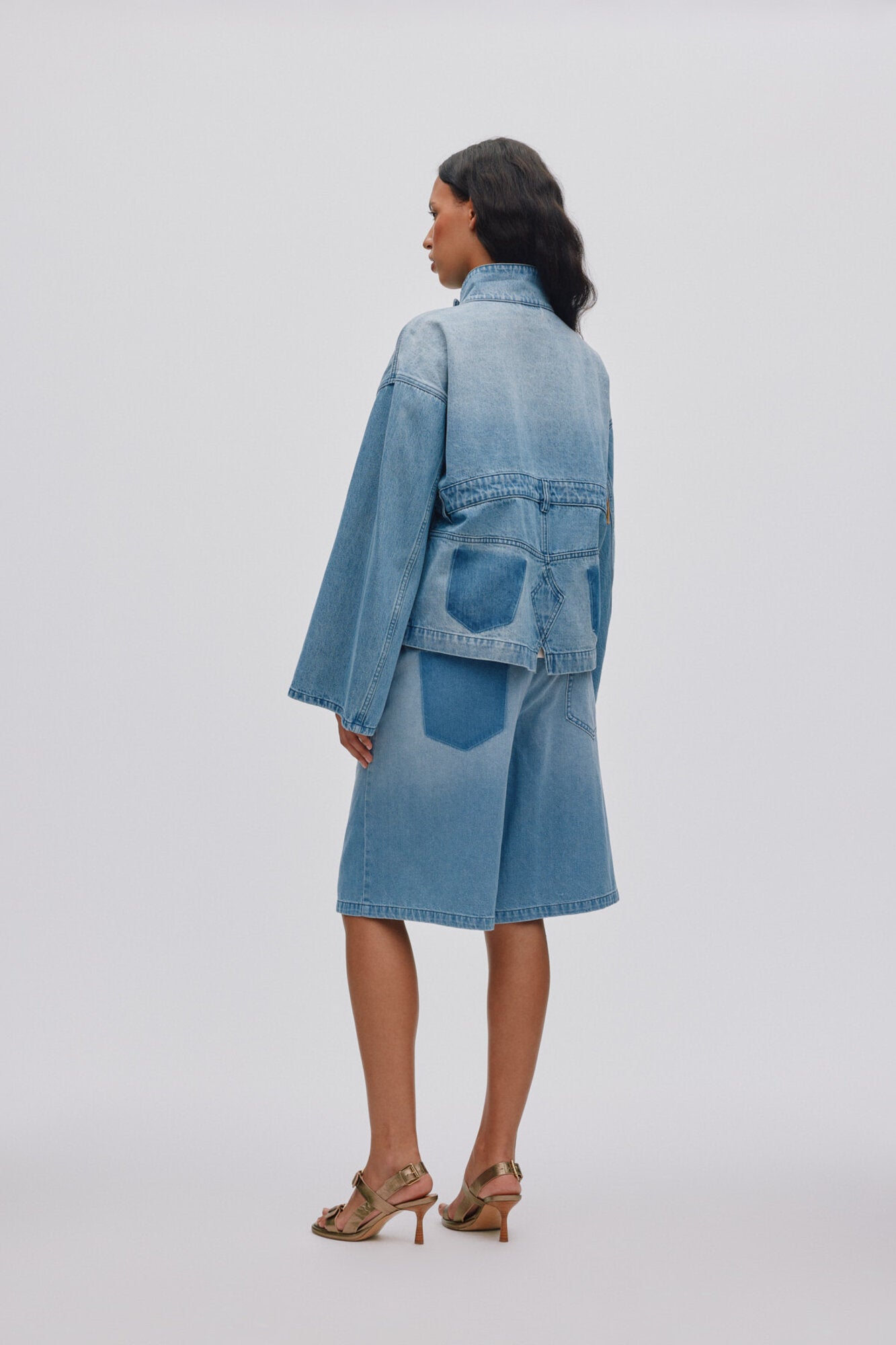 Raha Wide shorts - Light Washed Denim