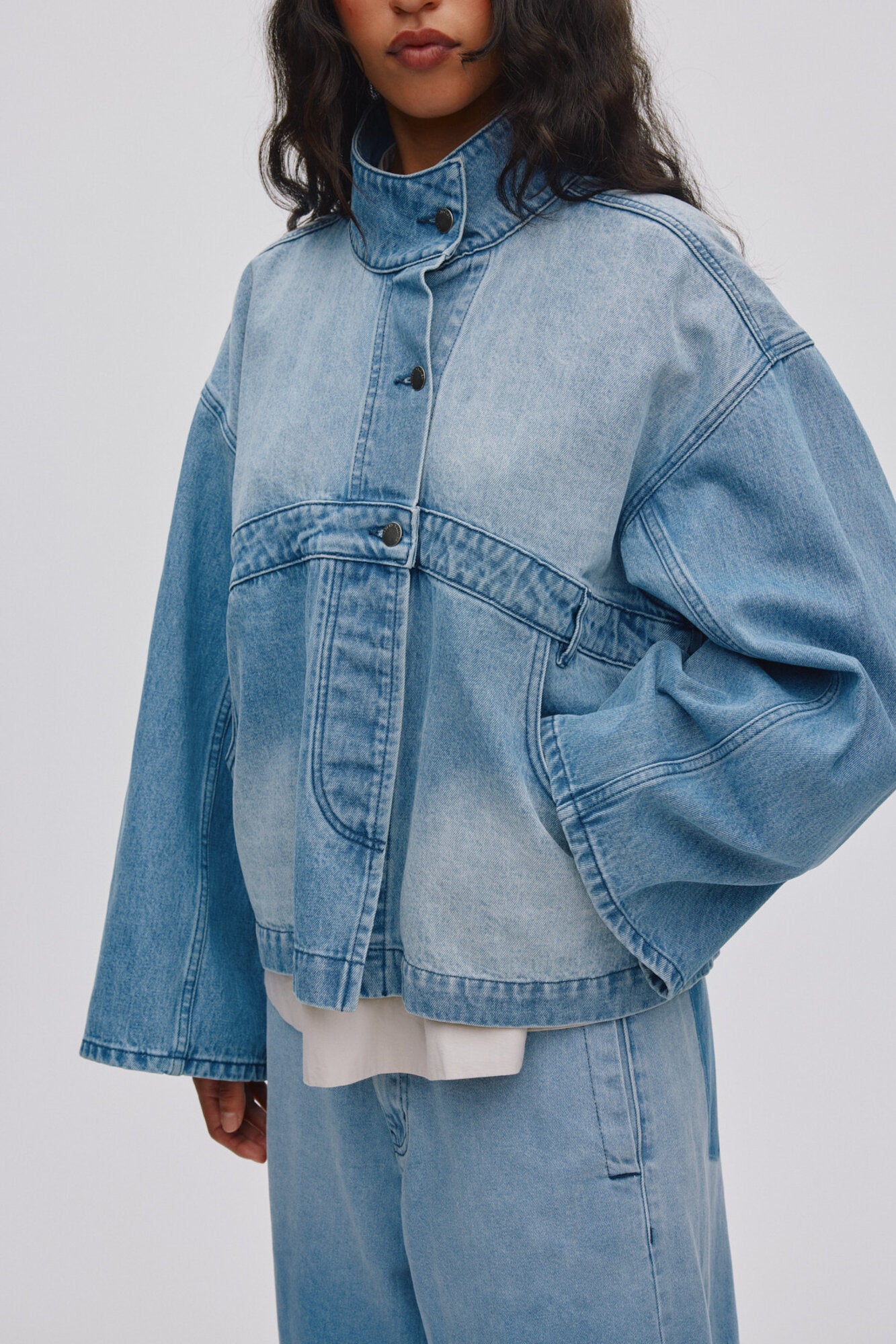 Donela denimjakke - Light Washed Denim