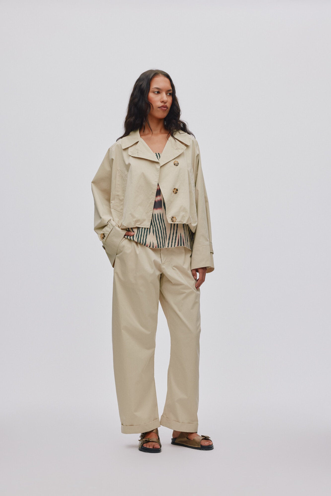 Tilla Light Fusion jakke - sand