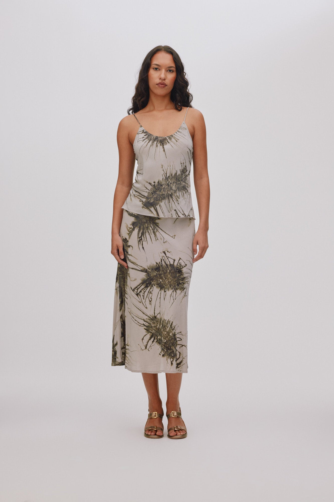 Elmi Sea Urchin Crop Bias nederdel - Grey Combo