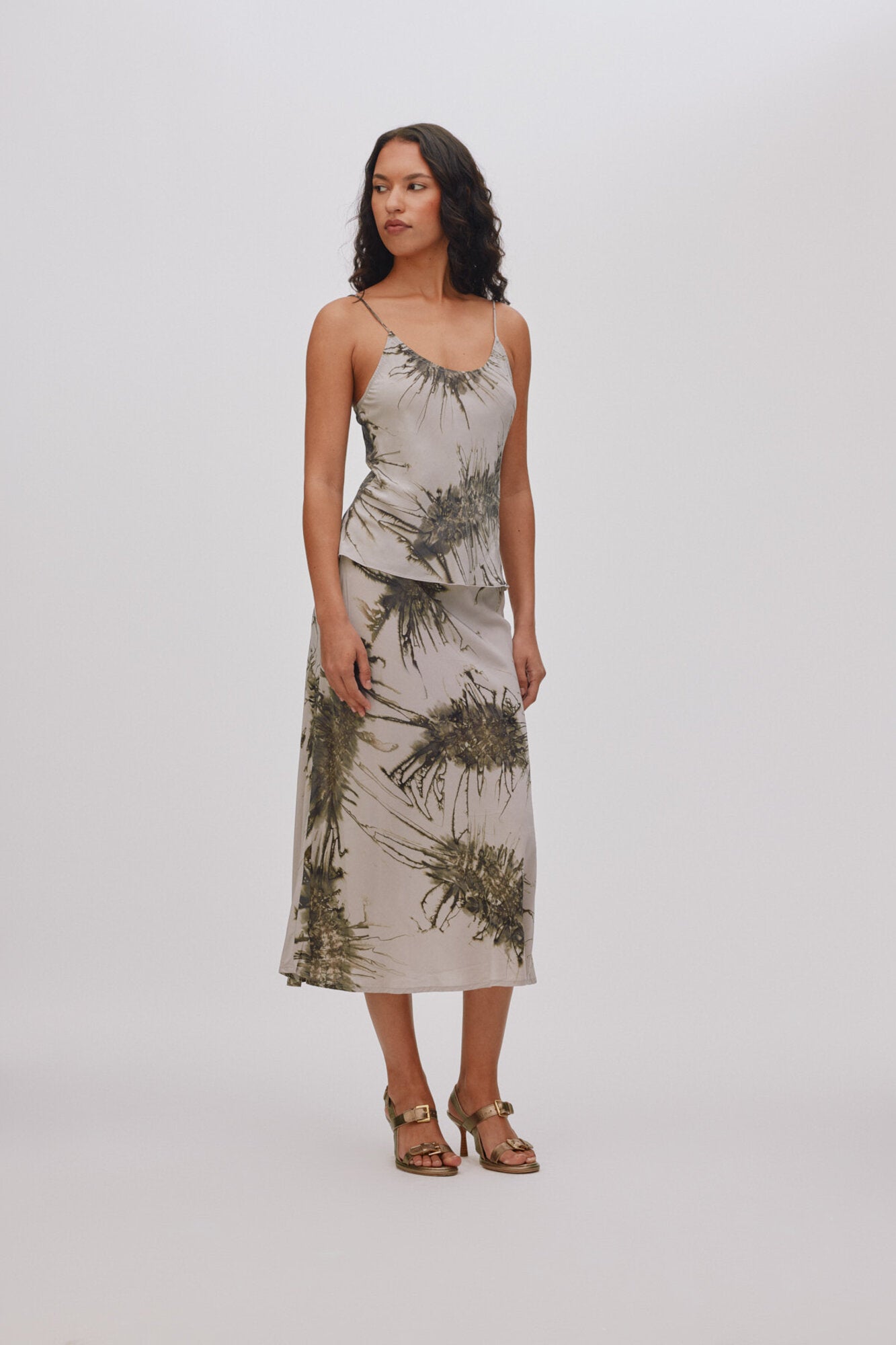 Elmi Sea Urchin Crop Bias nederdel - Grey Combo