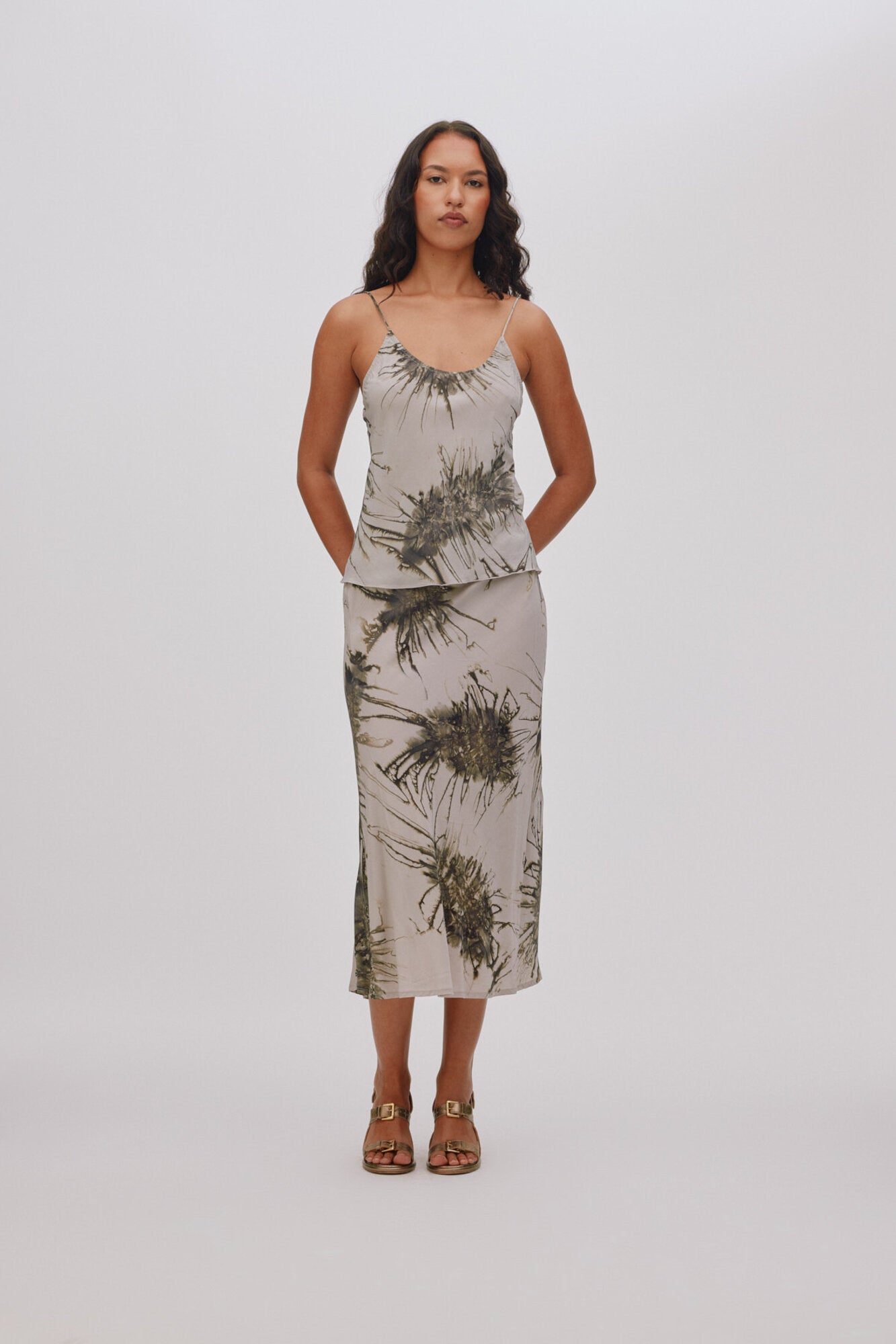 Elmi Sea Urchin Crop Bias nederdel - Grey Combo