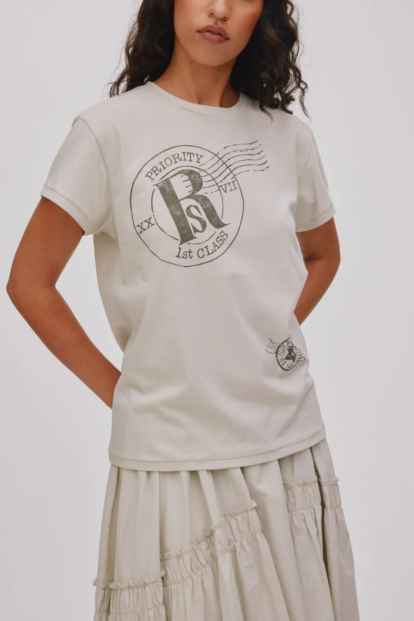 Brigida Poplin Full nederdel - Clay