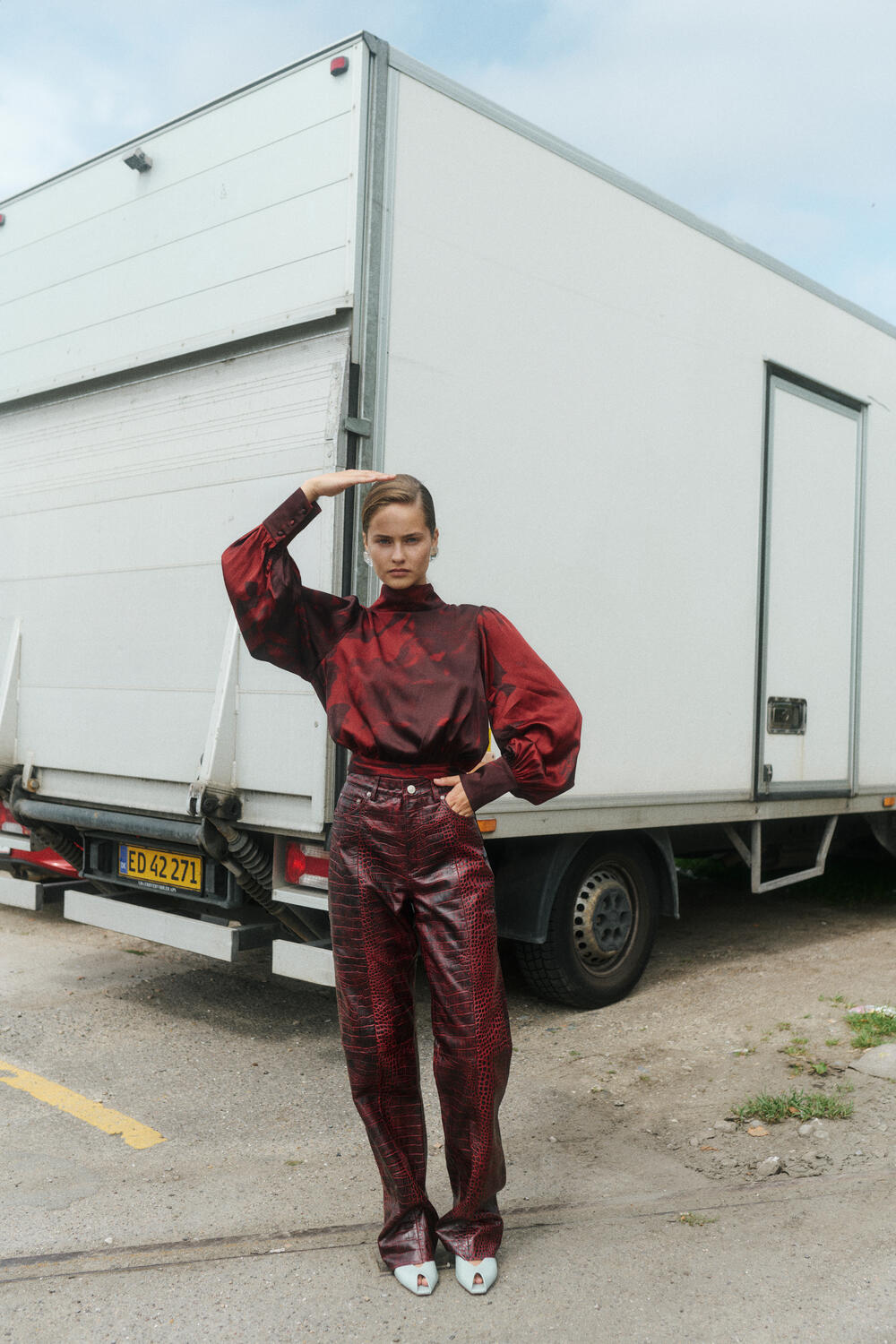 GZselina P bluse - Ripasso/Aronia Big Rose