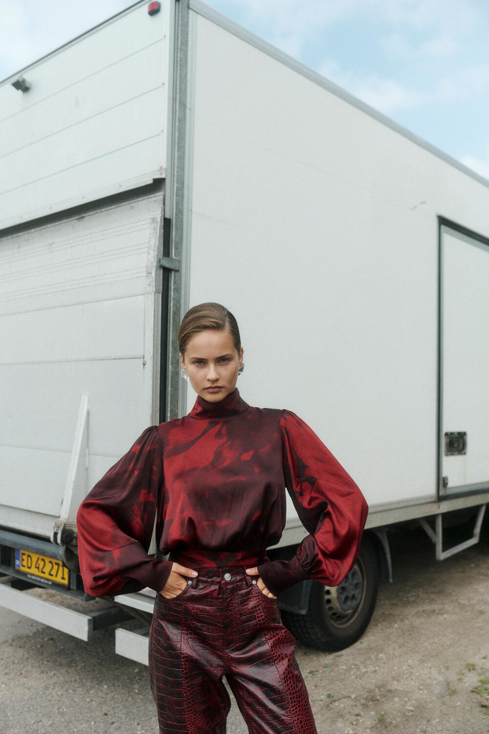 GZselina P bluse - Ripasso/Aronia Big Rose