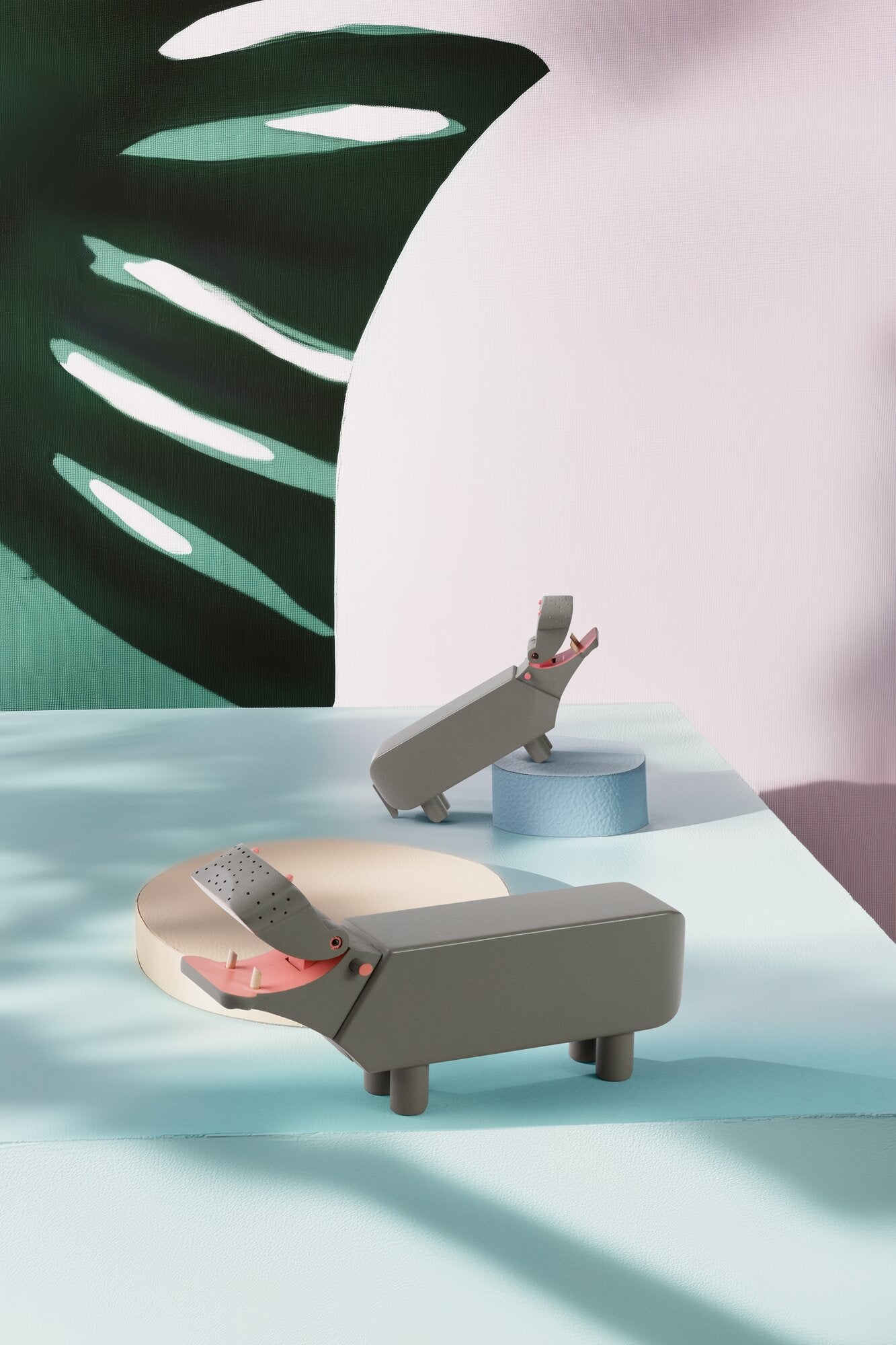 Liliput flodhest - grå