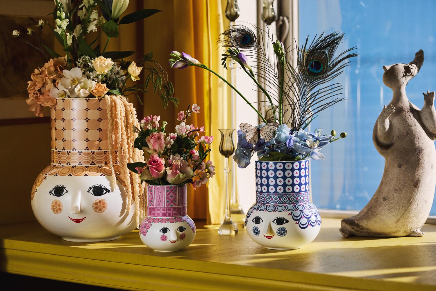 Olga vase, sand - H:35