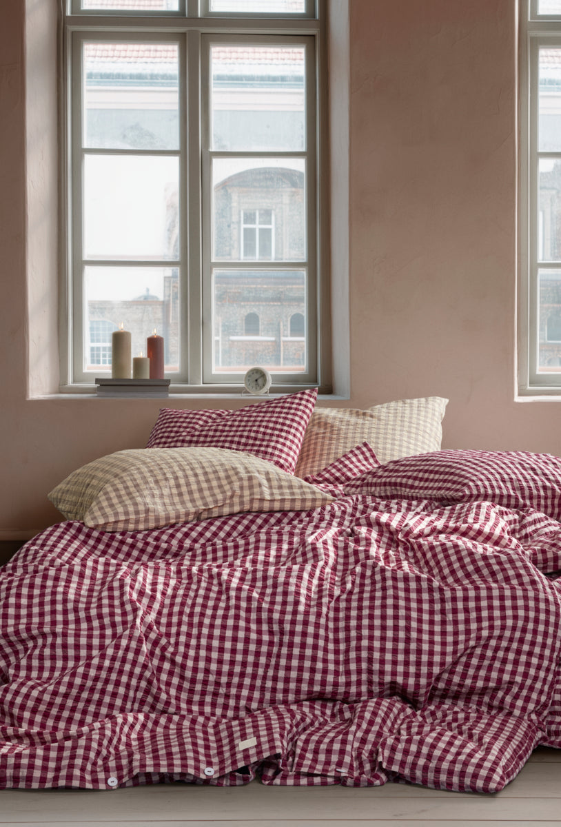 Bæk&Bølge sengetøj - blomme/rosa