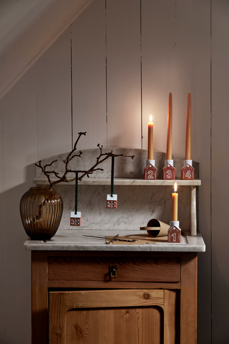 Gingerbread juleophæng, brun - 2 stk