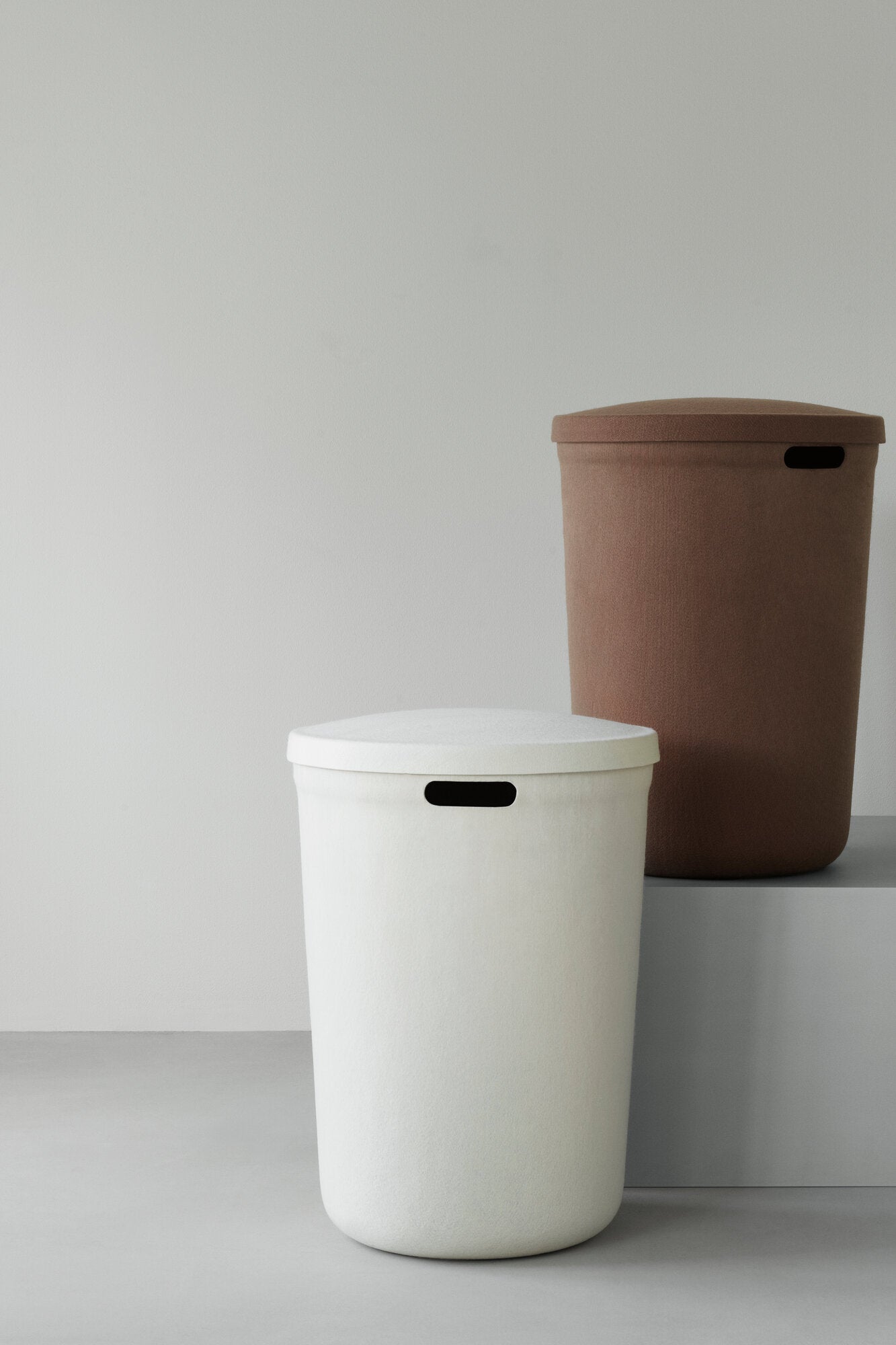 Hide vasketøjskurv - brun