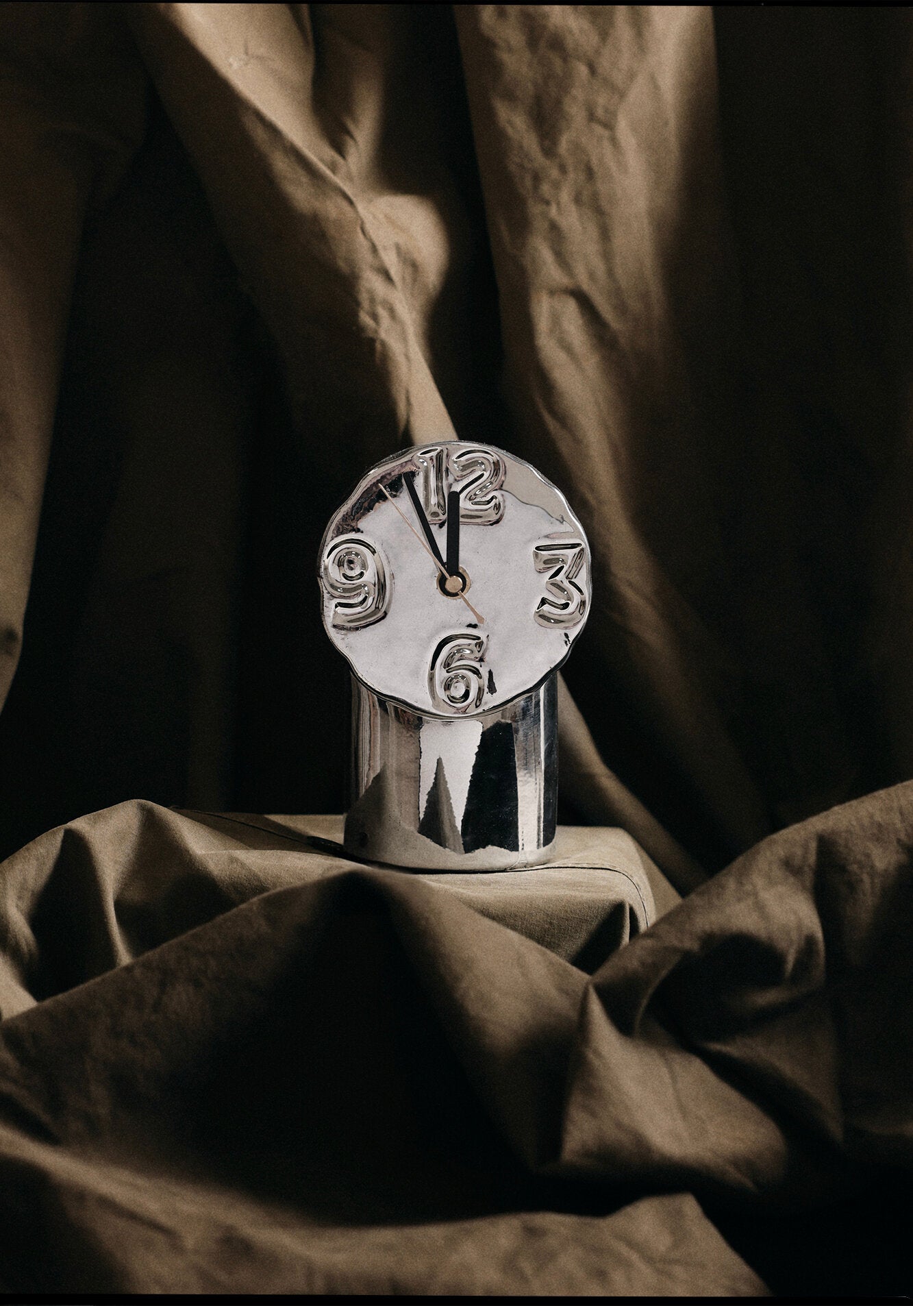 Retro keramisk bordur - chrome