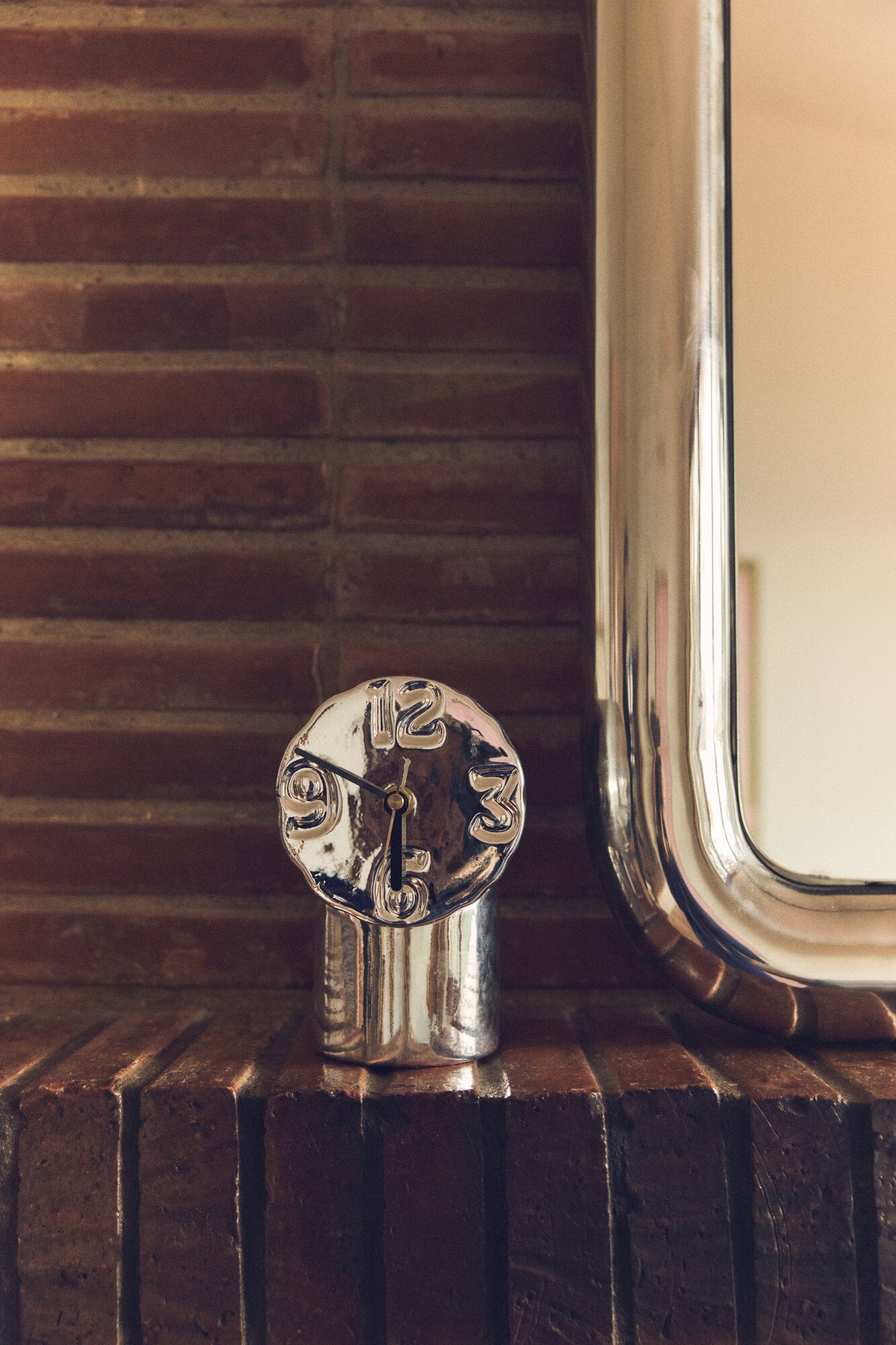 Retro keramisk bordur - chrome