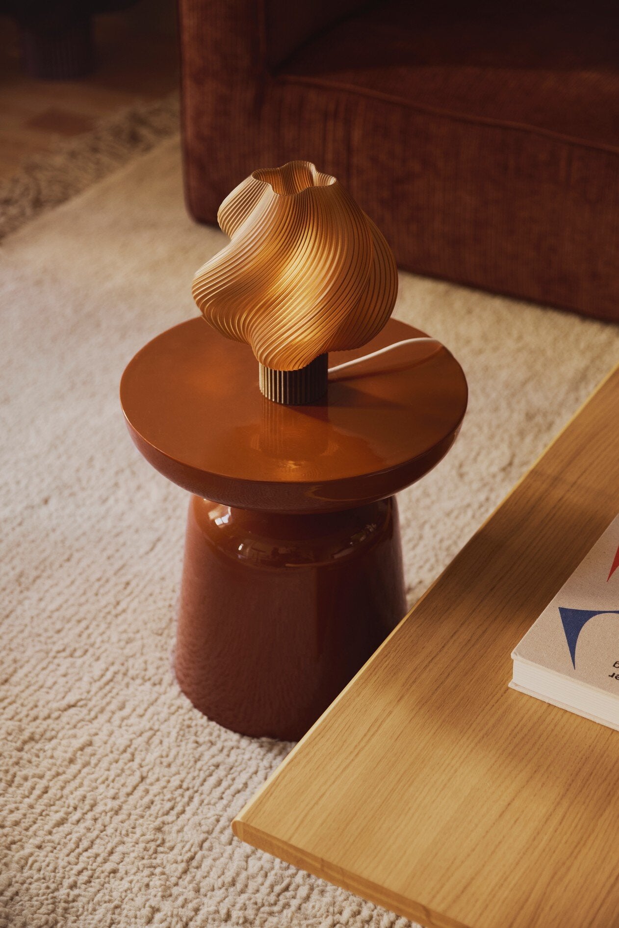 Soft Serve bordlampe, H26 cm - Caramel