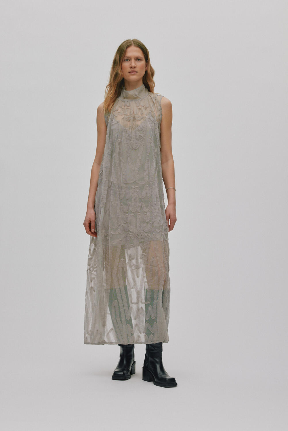 Allison kjole - Silver Grey
