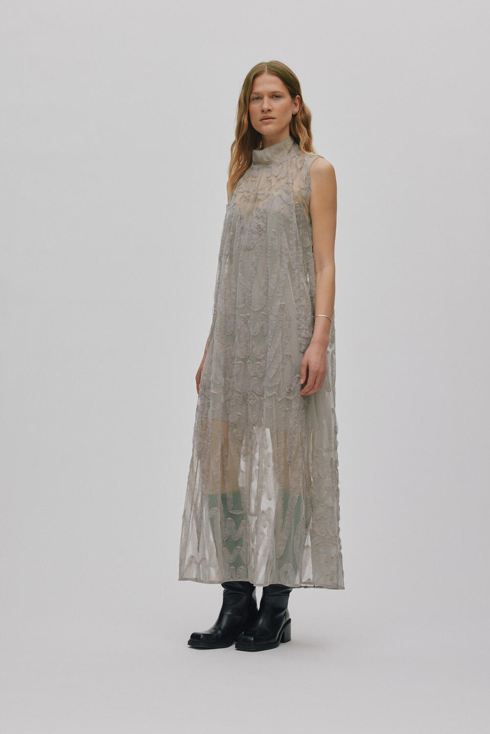 Allison kjole - Silver Grey