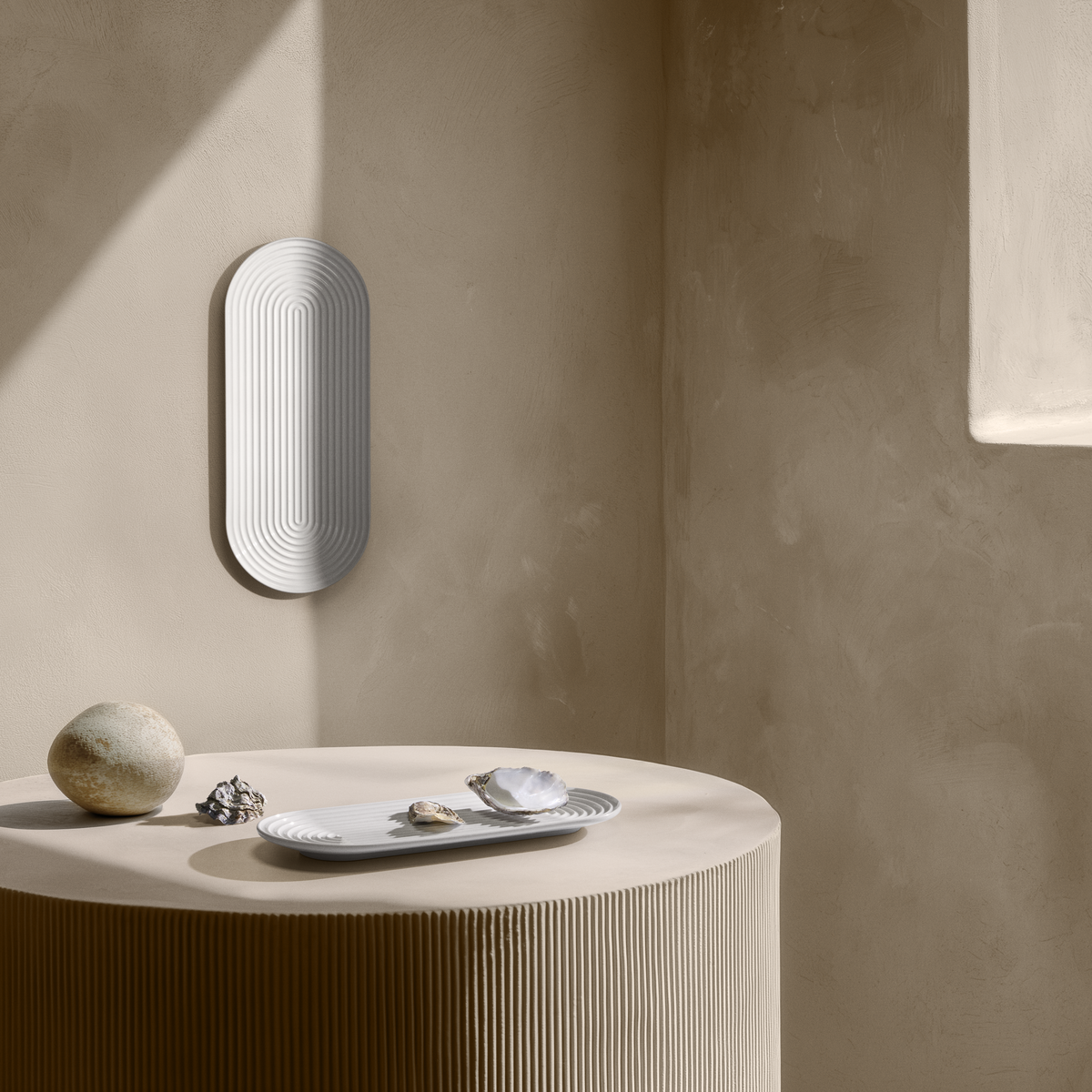 Tura Ovalt serveringsfad/vægdekoration - L34 cm