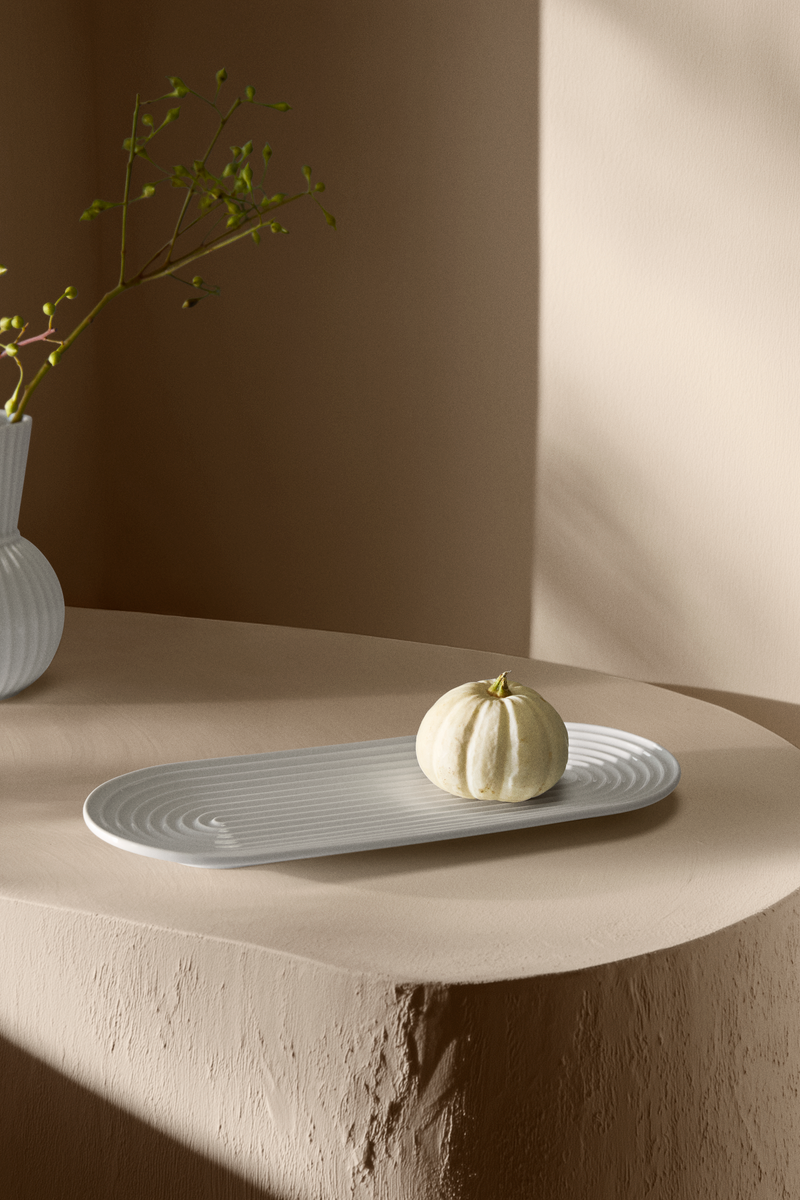 Tura Ovalt serveringsfad/vægdekoration - L34 cm
