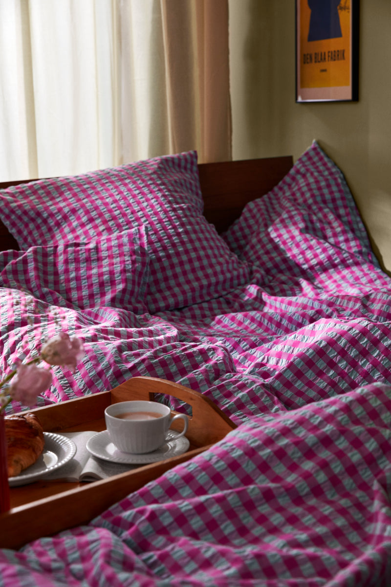 Bæk&Bølge sengetøj - Fuchsia/Mint