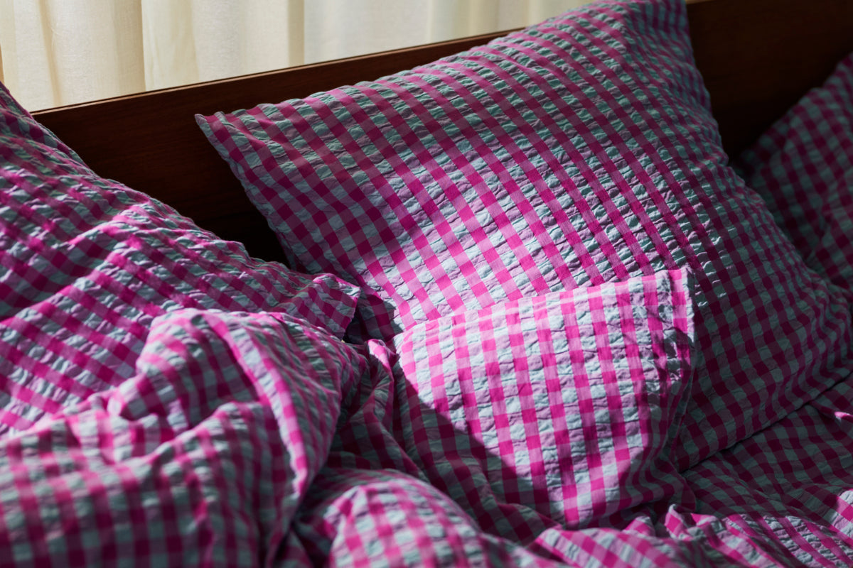 Bæk&Bølge sengetøj - Fuchsia/Mint