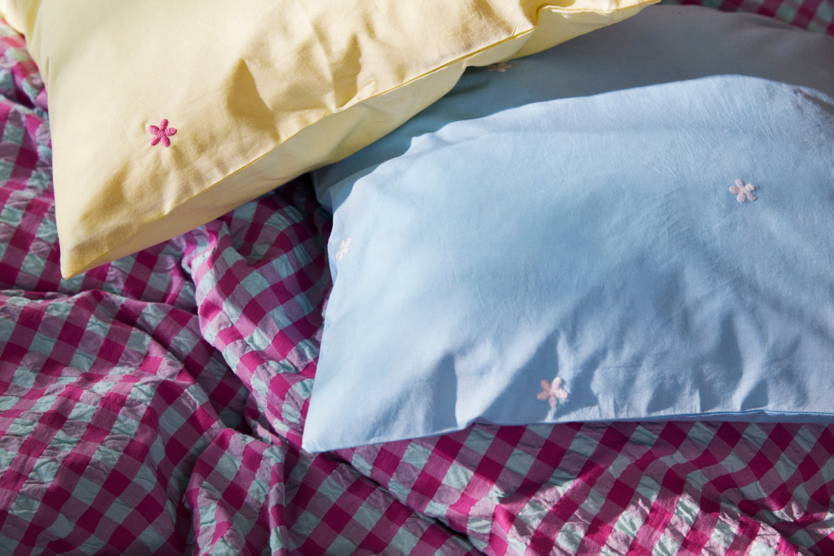 Bæk&Bølge sengetøj - Fuchsia/Mint