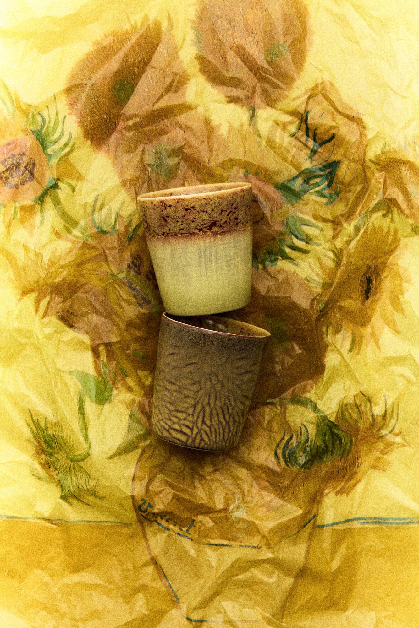 Van Gogh kaffekopper, 2 stk - sunflowers
