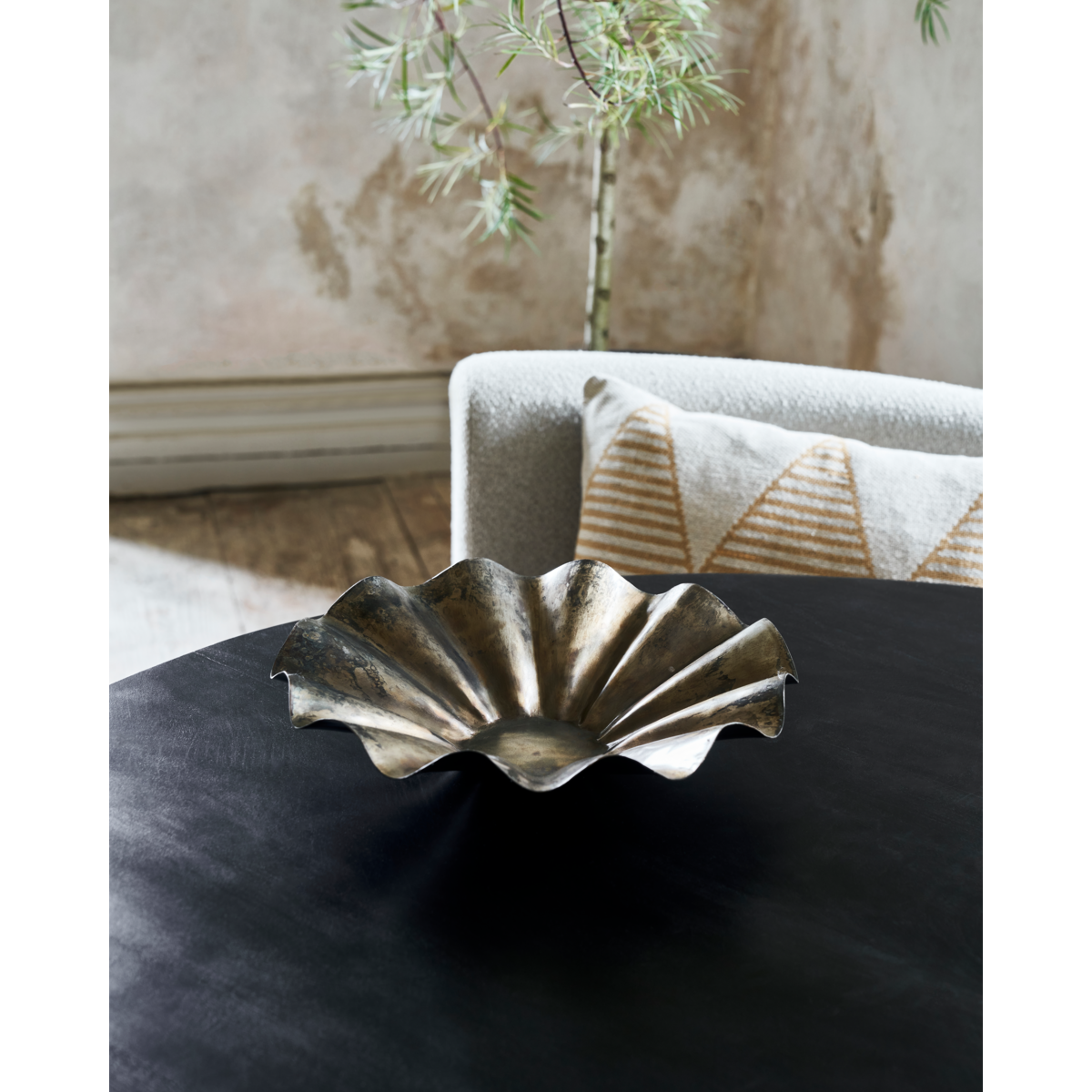 Flood skål, Antik brun - Ø35 cm