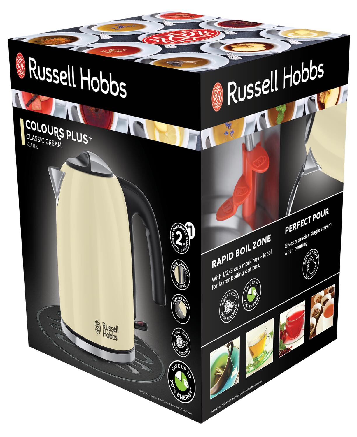 Colours elkedel, creme - 1,7L