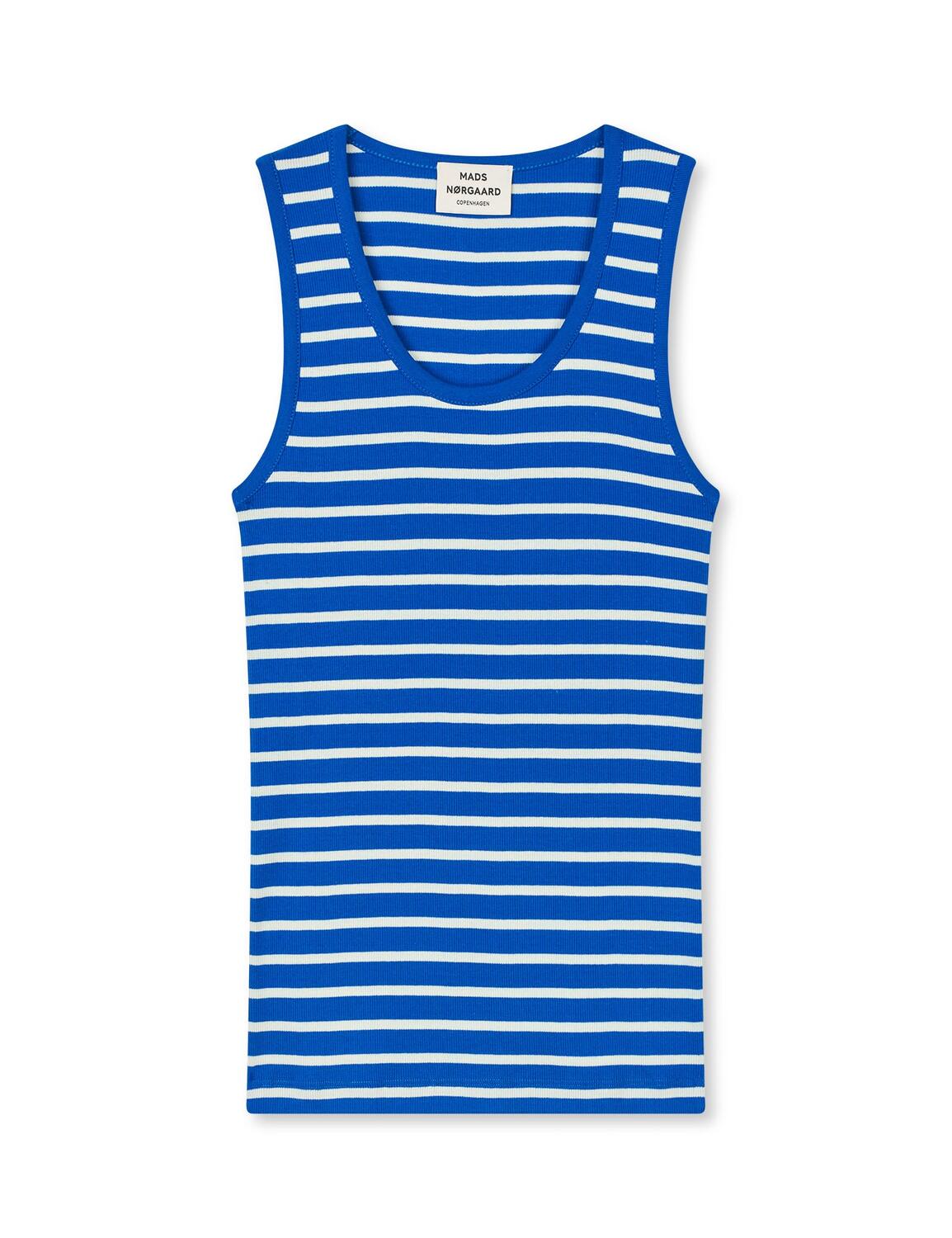 2X2 Cotton Stripe Amour Tank Top - Surf The Web/Vanilla Ice