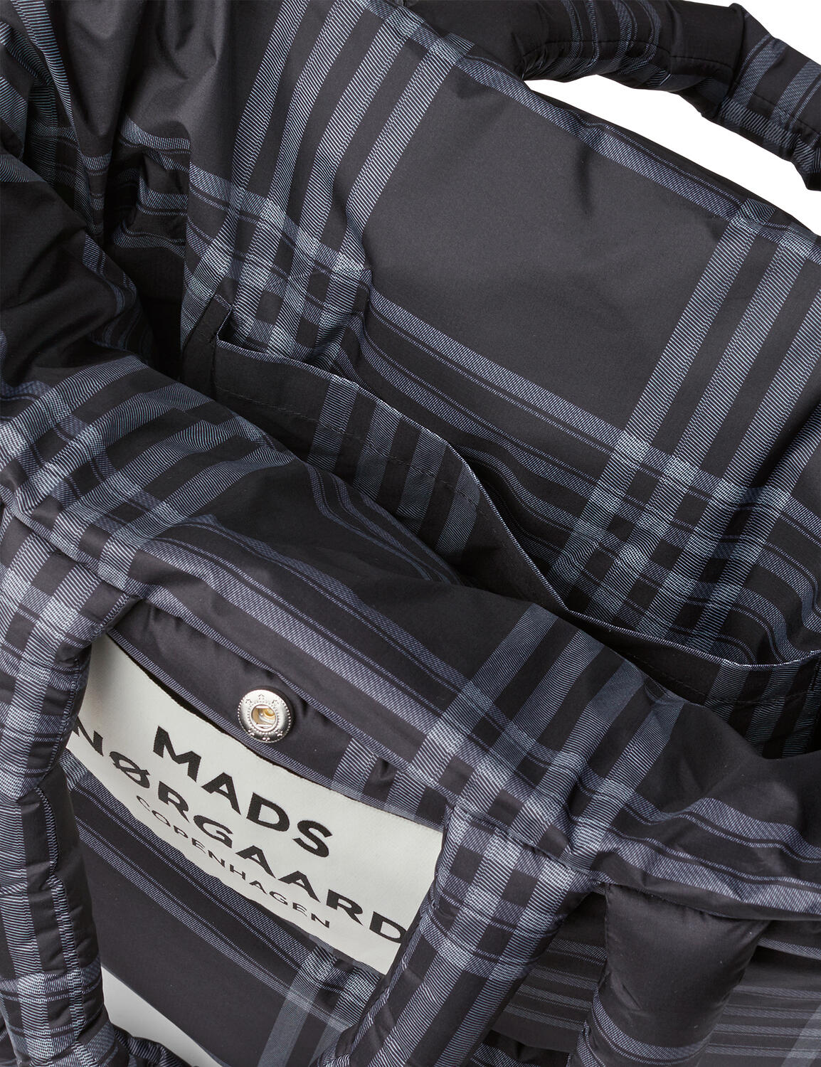 Light Ripstop Pillow Aop taske - Black/Vanilla Ice