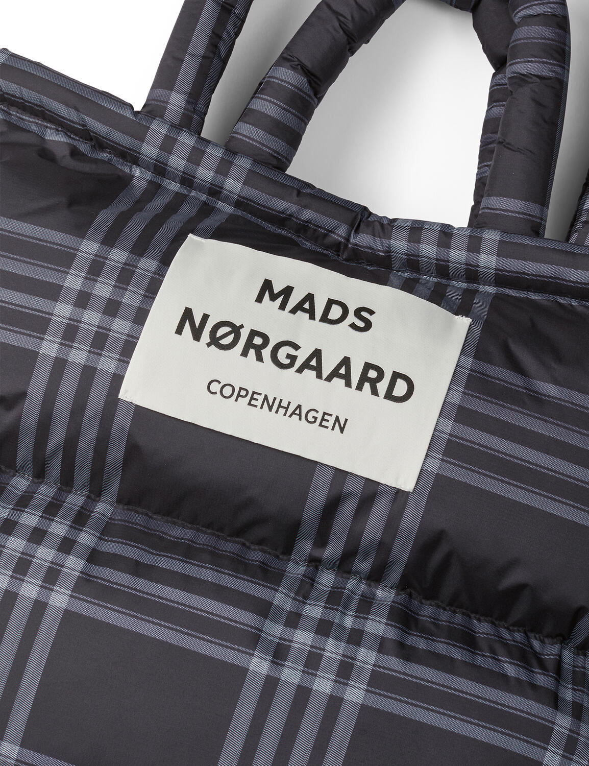 Light Ripstop Pillow Aop taske - Black/Vanilla Ice