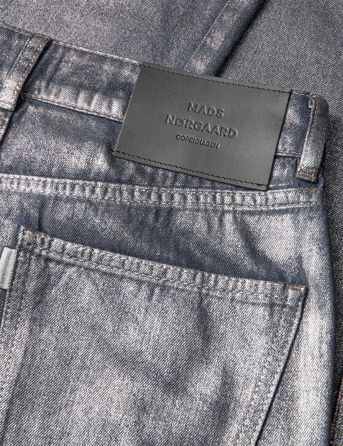 Metallic Christel jeans - Vintage Blue/Gun Metal