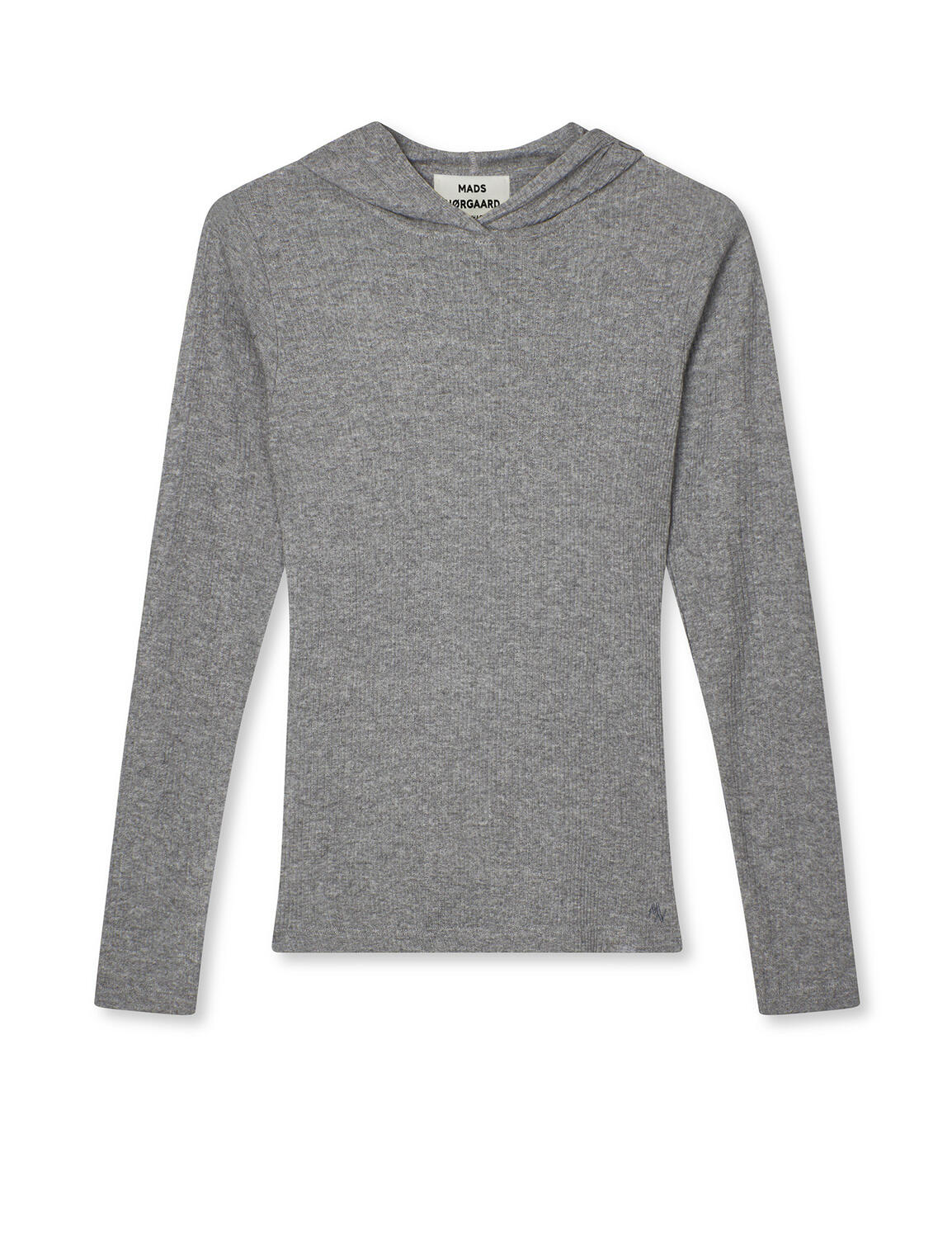 Point Wool Tilla Hood langærmet t-shirt - Grey Melange