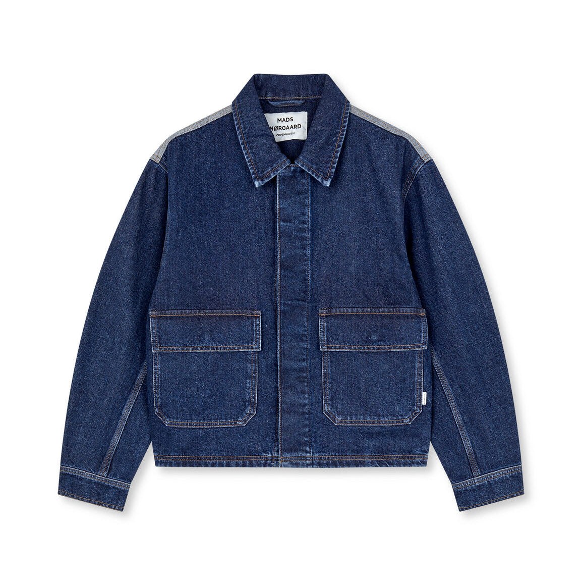 Luke Solar Block denimjakke - Mid Blue Denim