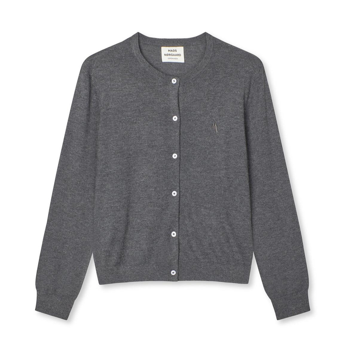 Fine Merino Charlot cardigan - Dark Grey Melange