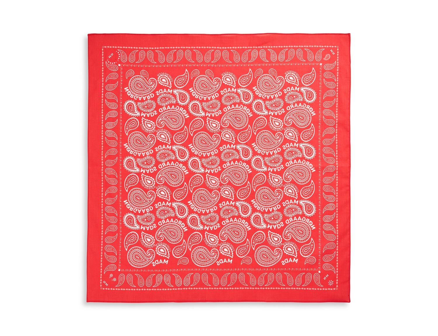 Soft Cotton Paisley Solid bandana - Fiery Red