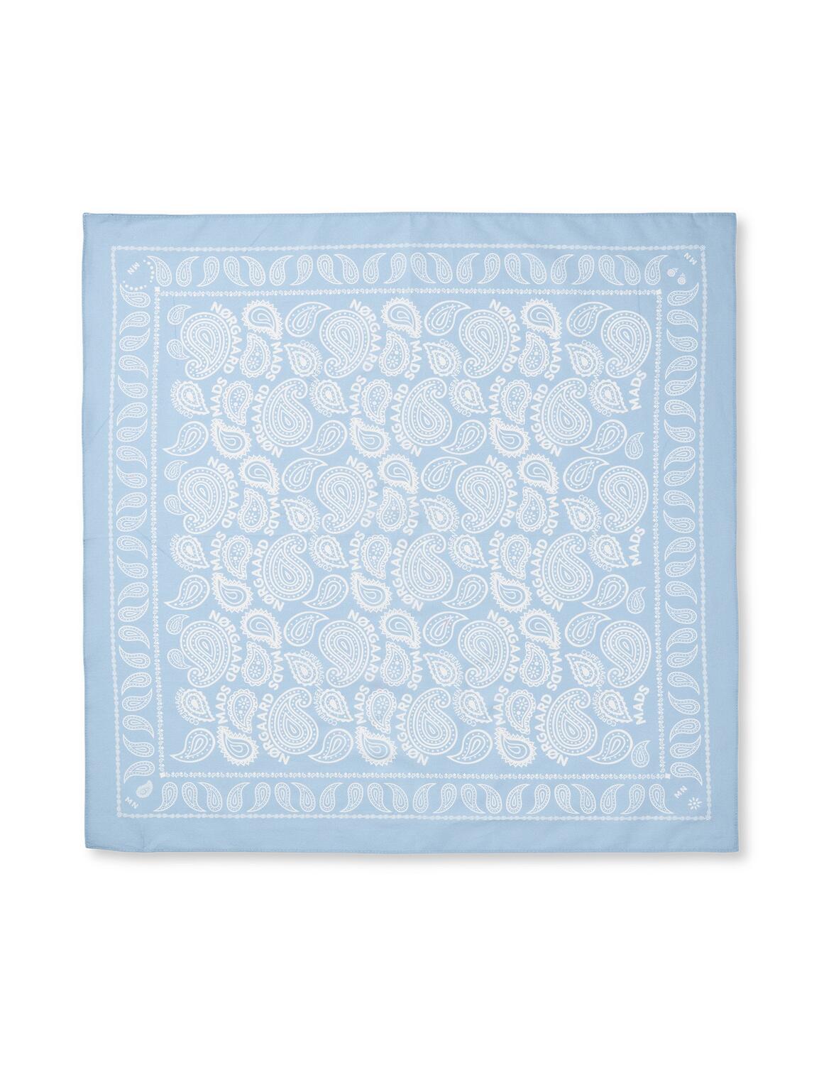 Soft Cotton Paisley Solid bandana - Cashmere Blue