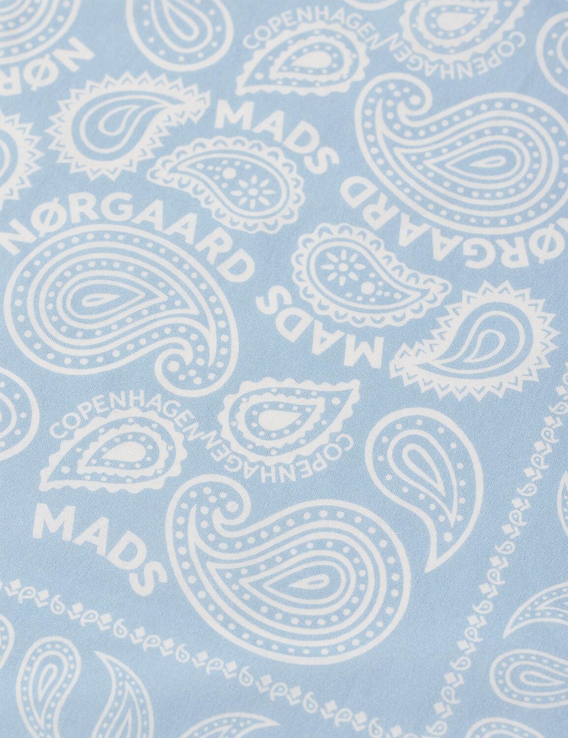 Soft Cotton Paisley Solid bandana - Cashmere Blue