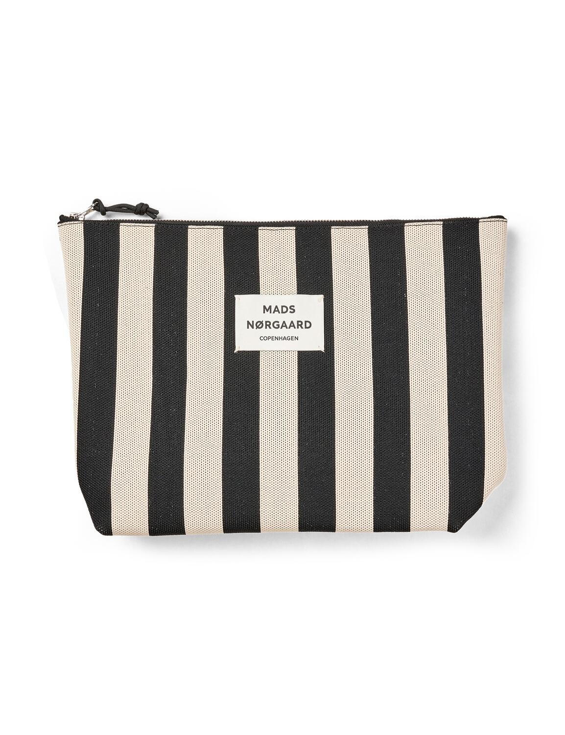 Knit Stripe Hilden toilettaske - sort/hvid