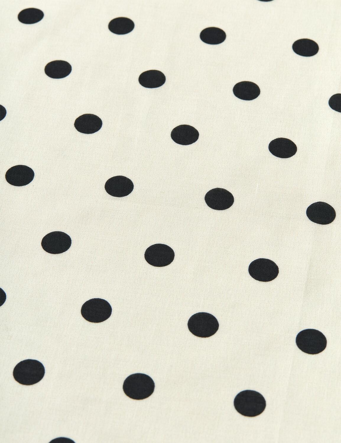 Soft Cotton Self Dot tørklæde - Dot Aop/Black
