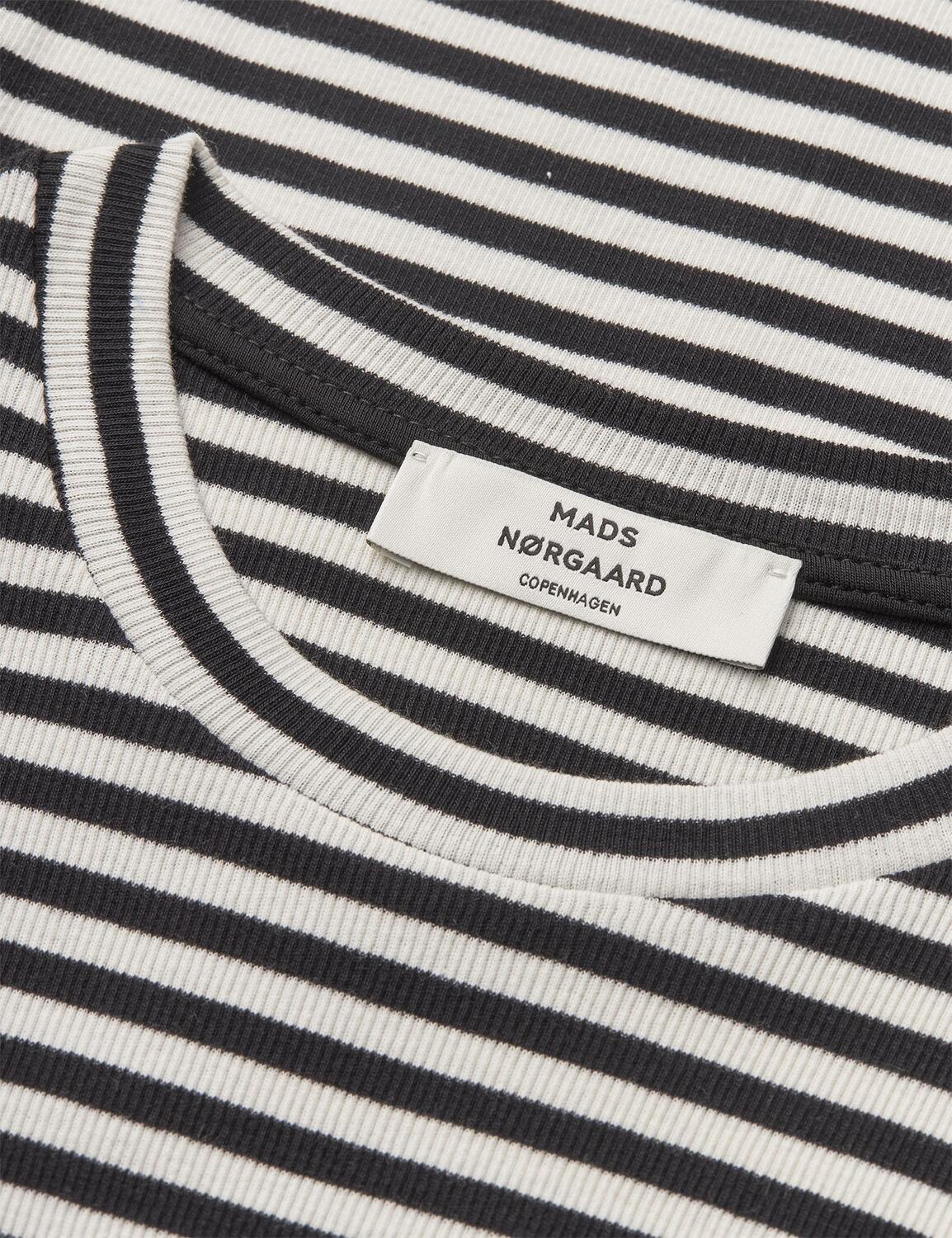 2X2 Cotton Stripe Tuba langærmet t-shirt – Black/Vanilla Ice
