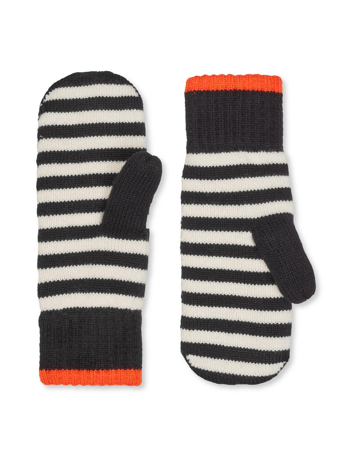 One Wool Milo Stripe luffer – Black/Vanilla Ice